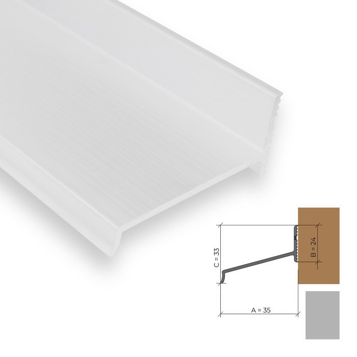 Wetterschenkel Alu RAL 9016 weiß Länge wahlweise