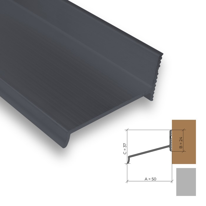 Wetterschenkel Alu RAL 7016 anthrazit Länge wahlweise