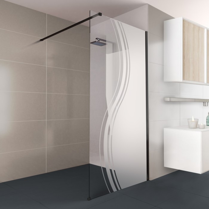Walk-In Dusche Klarglas mit Design