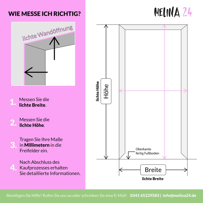 Komplettset Glasschiebetür