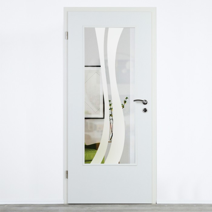 Glaseinsatz Klarglas mit Design