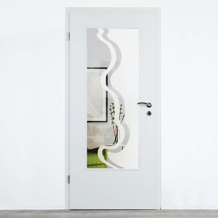 Glaseinsatz Klarglas mit Design