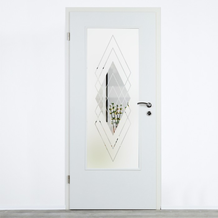 Glaseinsatz Klarglas mit Design