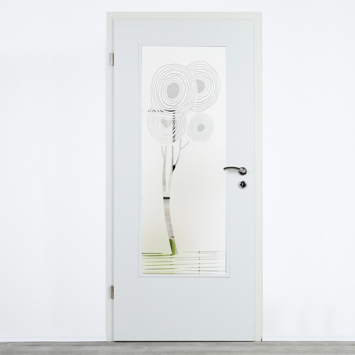 Glaseinsatz Klarglas mit Design