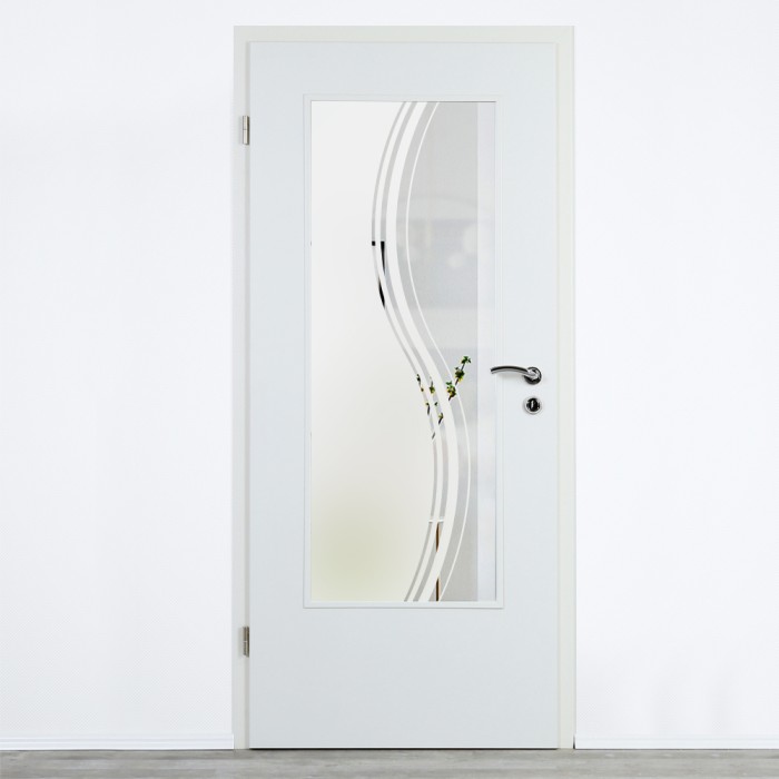 Glaseinsatz Klarglas mit Design