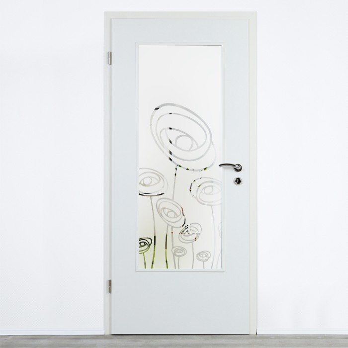 Glaseinsatz Klarglas mit Design