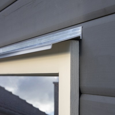 Wetterschenkel Aluminium blank ... Länge wahlweise