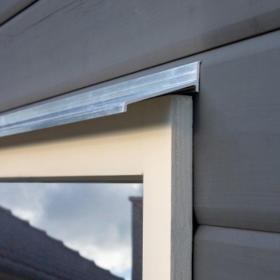 Wetterschenkel Aluminium blank ... Länge wahlweise