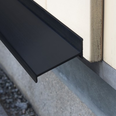 Wetterschenkel Alu RAL 9005 schwarz Länge wahlweise