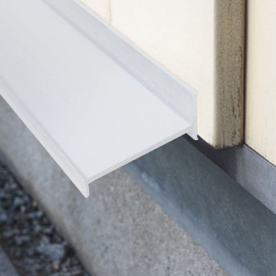 Wetterschenkel Alu RAL 9016 weiss.... Länge wahlweise