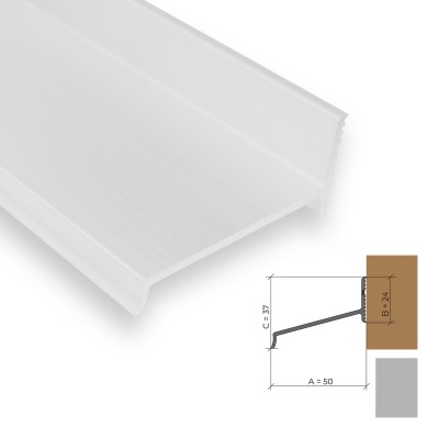 Wetterschenkel Alu RAL 9016 weiss.... Länge wahlweise