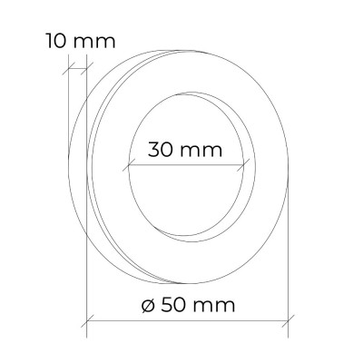 Griffmuschelpaar Edelstahl matt