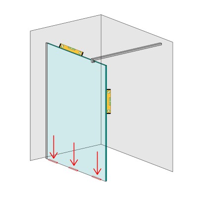 PVC Unterlegklötzer für Glasduschen transparent klar