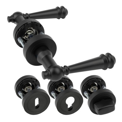 Rosettengarnitur Castle schwarz