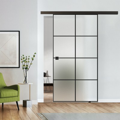 Loftschiebetür blickdicht mit Design Black