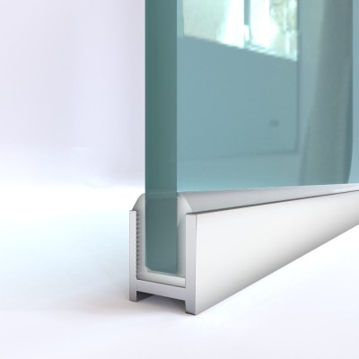 Duschprofil smal chromfarben für 8 und 10 mm Glas