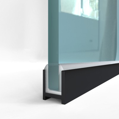 Duschprofil smal schwarz für 8 und 10 mm Glas
