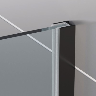 Duschprofil smal schwarz für 8 und 10 mm Glas