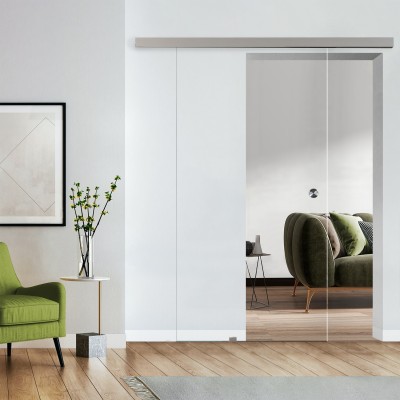 Komplettset Glasschiebetür