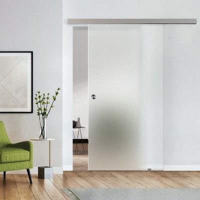 Komplettset Glasschiebetür