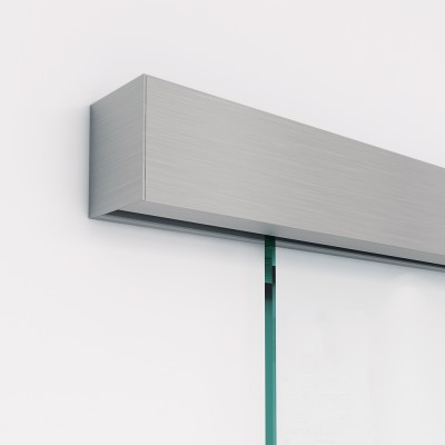 Komplettset Glasschiebetür mit Design