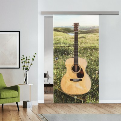 Komplettset Glasschiebetür mit Fotoprint