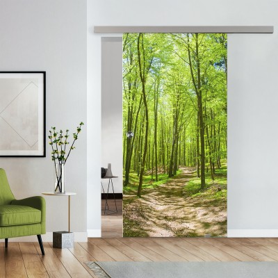 Komplettset Glasschiebetür mit Fotoprint