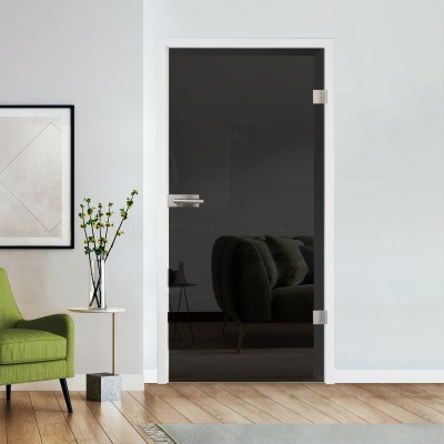 Glastür Dark grey optional Beschlag