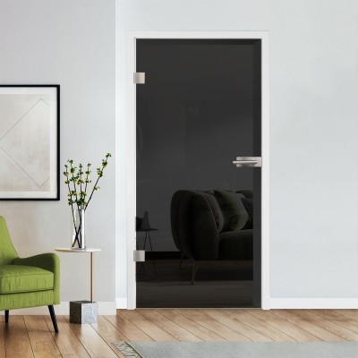 Glastür Dark grey optional Beschlag