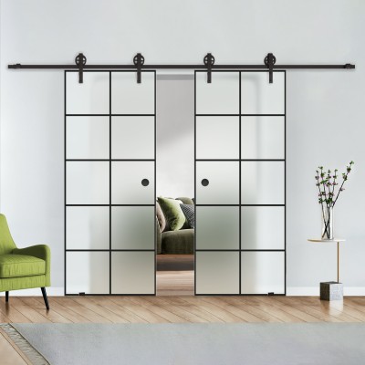 Doppelflügel Satino mit Design Black