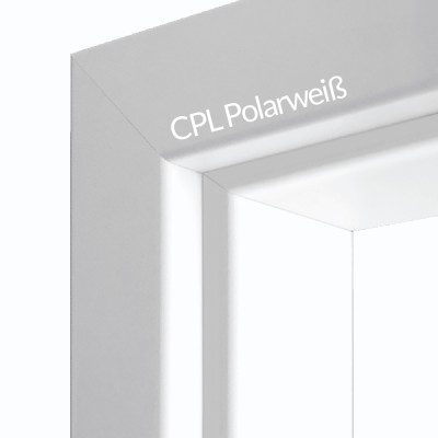 Zarge für Glastür alle GrößenCPL Polarweiß