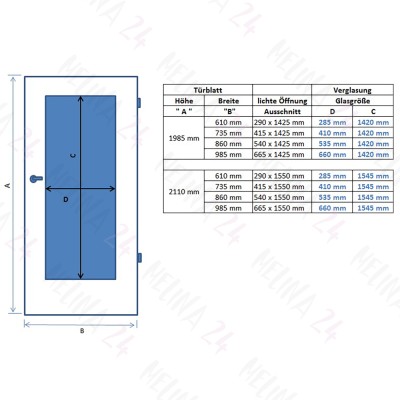 Glaseinsatz Klarglas mit Design