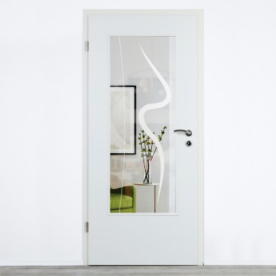 Glaseinsatz Klarglas mit Design