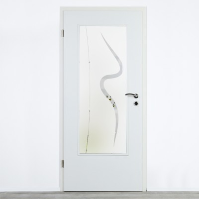 Glaseinsatz Klarglas mit Design