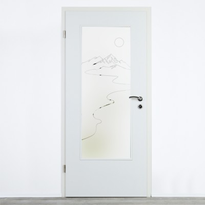 Glaseinsatz Klarglas mit Design