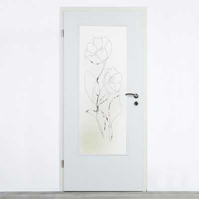 Glaseinsatz Klarglas mit Design