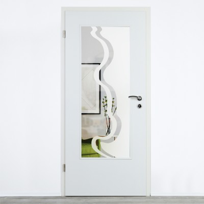 Glaseinsatz Klarglas mit Design