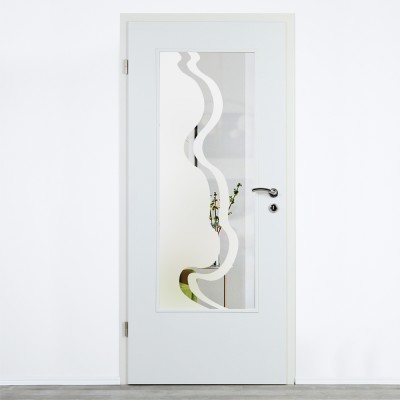 Glaseinsatz Klarglas mit Design