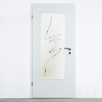 Glaseinsatz Klarglas mit Design