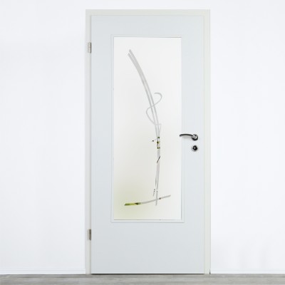 Glaseinsatz Klarglas mit Design