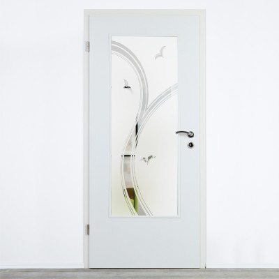 Glaseinsatz Klarglas mit Design