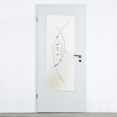 Glaseinsatz Klarglas mit Design