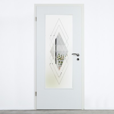 Glaseinsatz Klarglas mit Design