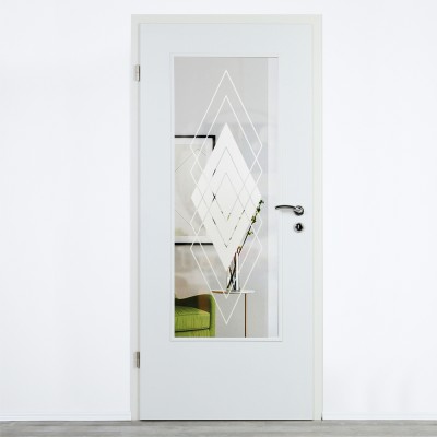 Glaseinsatz Klarglas mit Design