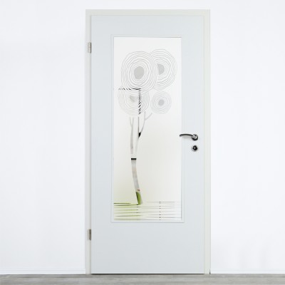 Glaseinsatz Klarglas mit Design