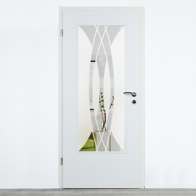 Glaseinsatz Klarglas mit Design