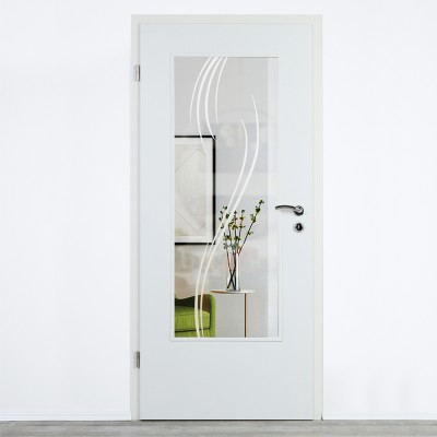 Glaseinsatz Klarglas mit Design