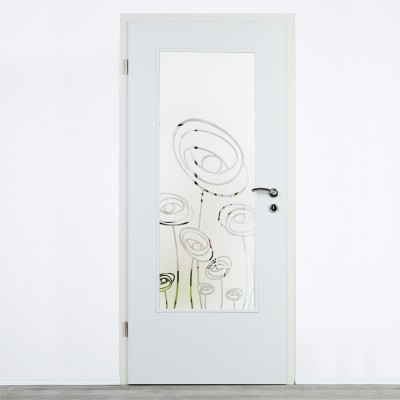 Glaseinsatz Klarglas mit Design